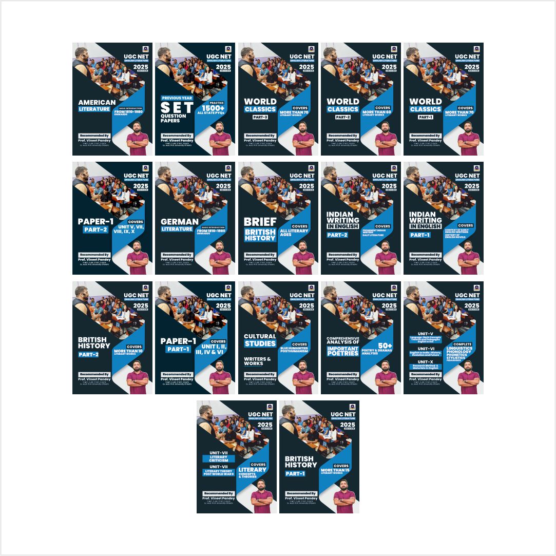 UGC NET English Literature 2026 Complete Book Set by Prof. Vineet Pandey